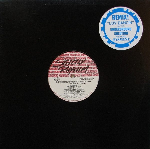 Underground Solution Featuring Jasmine - Luv Dancin' (Remix) | Strictly Rhythm (SR 1227) - main