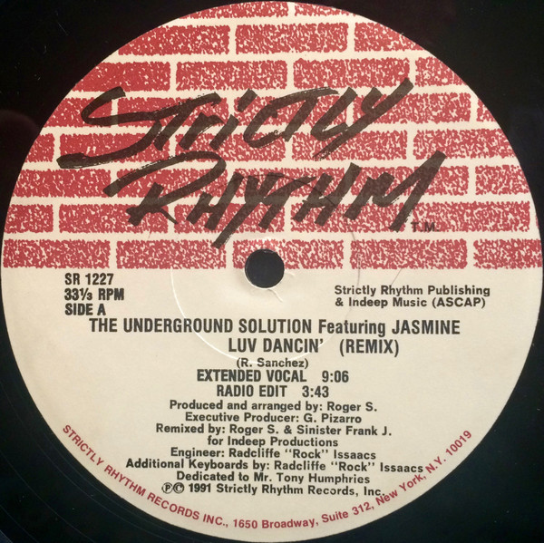 Underground Solution Featuring Jasmine - Luv Dancin' (Remix) | Strictly Rhythm (SR 1227) - 2