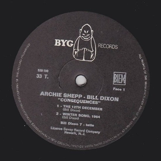 Archie Shepp / Bill Dixon - Consequences | BYG Records (BYG 529 100) - 3