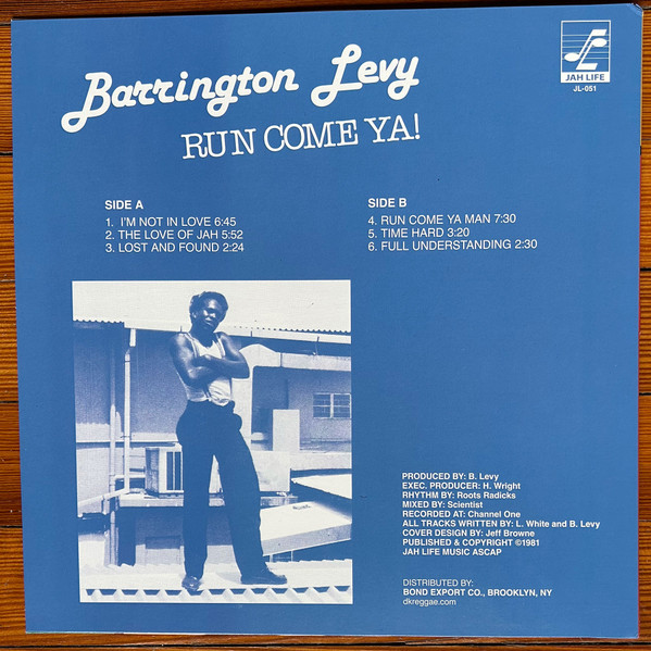 Barrington Levy - Run Come Ya! | Jah Life (JL-051) - 4