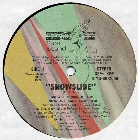 C.J. Snow - Snowslide | Sure Sound Records (MMS-89-2000) - main