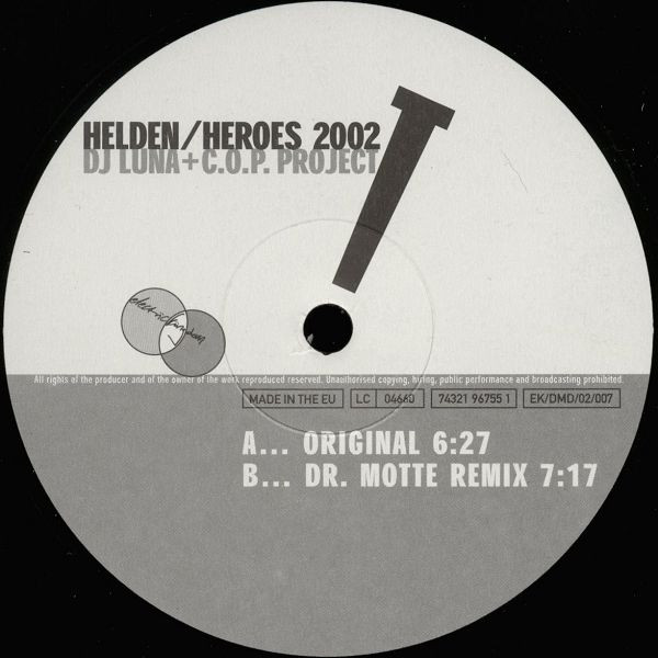 DJ Luna + C.O.P. Project - Helden / Heroes 2002 | Electric Kingdom (EK/DMD/02/007) - main