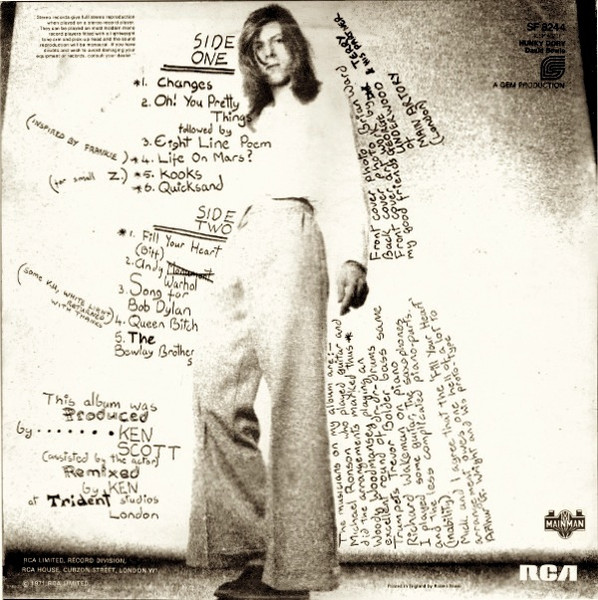 David Bowie - Hunky Dory | RCA Victor (SF 8244) - 2