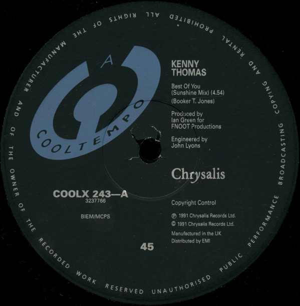 Kenny Thomas - Best Of You | Cooltempo (COOLX 243) - 3 Kenny Thomas - Best Of You | Cooltempo (COOLX 243) - 3
