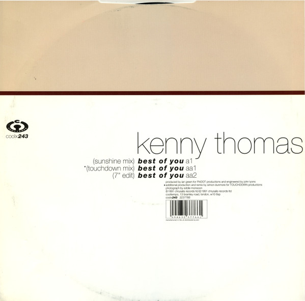 Kenny Thomas - Best Of You | Cooltempo (COOLX 243) - 2 Kenny Thomas - Best Of You | Cooltempo (COOLX 243) - 2