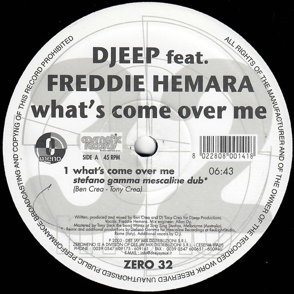 Djeep Feat. Freddie Hemara - What's Come Over Me | Zero Meno (ZERO 32)