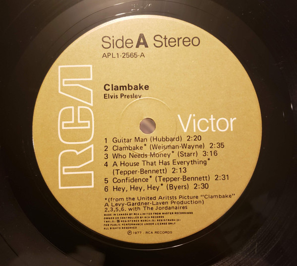 Elvis Presley - Clambake [Vinyl] | RCA Victor (APL1-2565) - 3