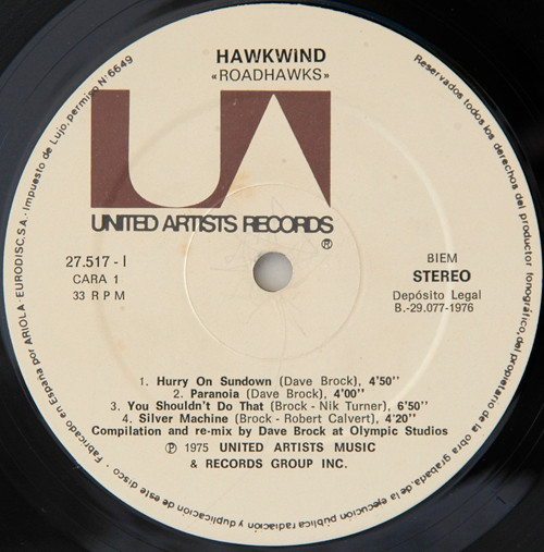 Hawkwind - Roadhawks | United Artists Records (27.517-I) - 2