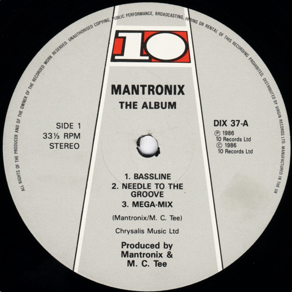 Mantronix - The Album | 10 Records (DIX 37) - 3