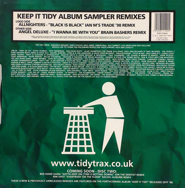Allnighters / Angel Deluxe - Keep It Tidy Album Sampler Remixes | Tidy Trax (TIDY116AS) - 2