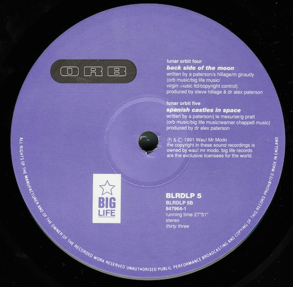 The Orb - The Orb's Adventures Beyond The Ultraworld | Big Life (BLRDLP 5) - 4