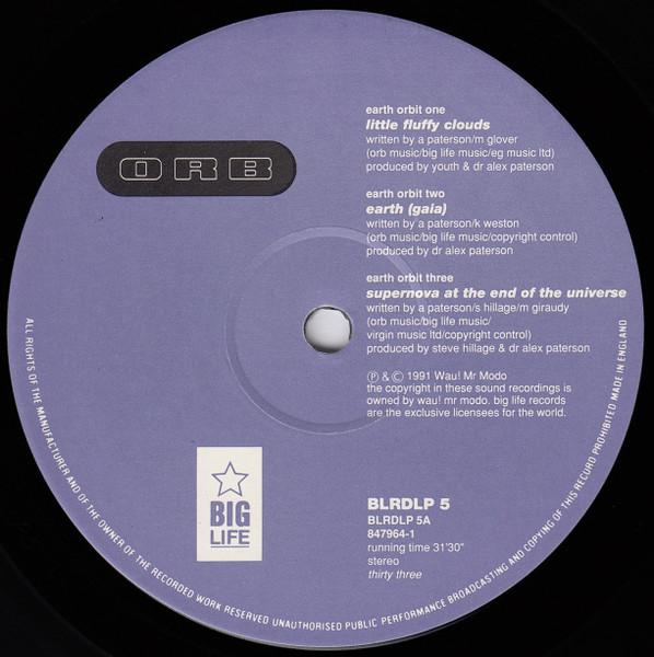 The Orb - The Orb's Adventures Beyond The Ultraworld | Big Life (BLRDLP 5) - 3