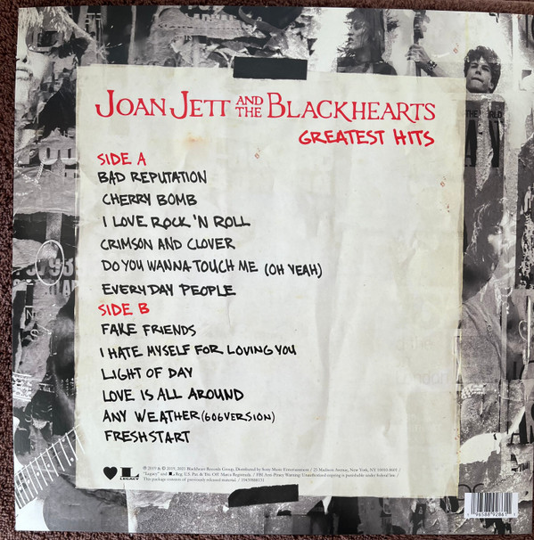 Joan Jett & The Blackhearts - Greatest Hits [Vinyl] | Blackheart Records (19439888131) - 2