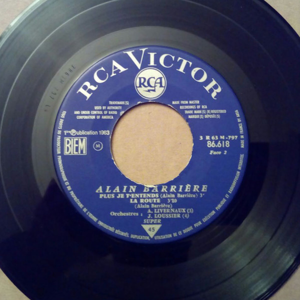 Alain Barrière - Elle Était Si Jolie | RCA Victor (86.618) - 4