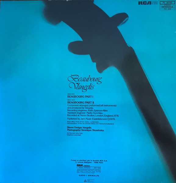 Vangelis - Beaubourg | RCA Victor (PL 25155) - 3