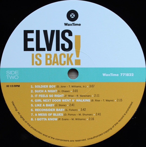 Elvis Presley - Elvis Is Back | WaxTime (771822)