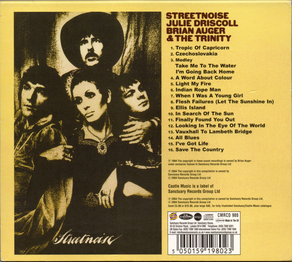 Julie Driscoll, Brian Auger & The Trinity - Streetnoise | Castle Music (CMRCD 980) - 2