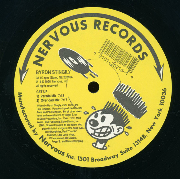 Byron Stingily - Get Up | Nervous Records (NE 20216) - main