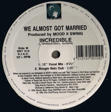 We Almost Got Married Produced By Mood II Swing - Incredible | Nite Stuff (NST 010)