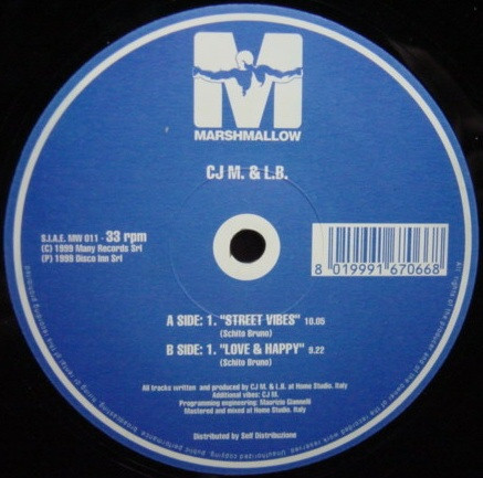 CJ M. & L.B. - Street Vibes / Love & Happy | Marshmallow (MW 011) - main
