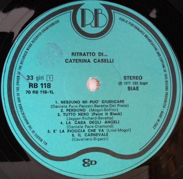 Caterina Caselli - Ritratto Di... Caterina Caselli | Record Bazaar (RB 118) - 3 Caterina Caselli - Ritratto Di... Caterina Caselli | Record Bazaar (RB 118) - 3