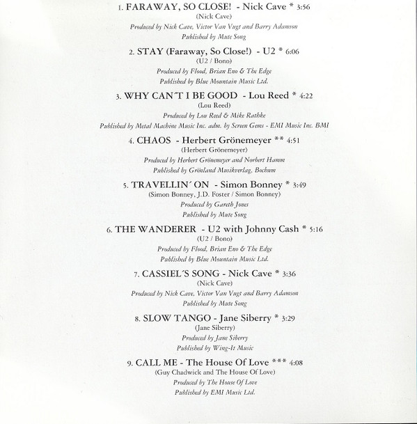 Various - Faraway, So Close! (Original Motion Picture Soundtrack) | Electrola (7243 8 27216 2 8) Various - Faraway, So Close! (Original Motion Picture Soundtrack) | Electrola (7243 8 27216 2 8)