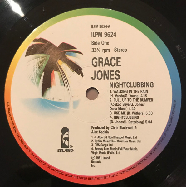 Grace Jones - Nightclubbing | Island Records (ILPM 9624) - 4 Grace Jones - Nightclubbing | Island Records (ILPM 9624) - 4