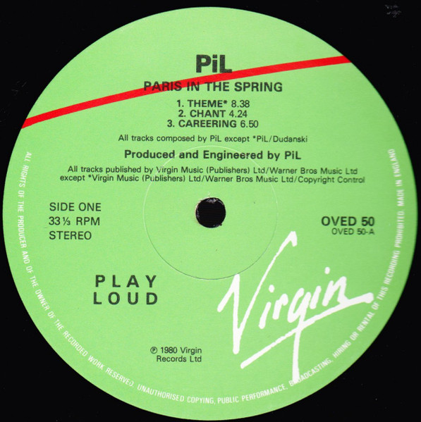 Public Image Limited - Paris Au Printemps = Paris In The Spring | Virgin (OVED 50) - 3