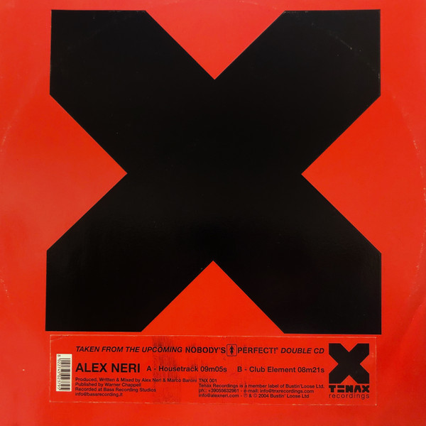 Alex Neri - Housetrack / Club Element | Tenax Recordings (TNX 001) - main
