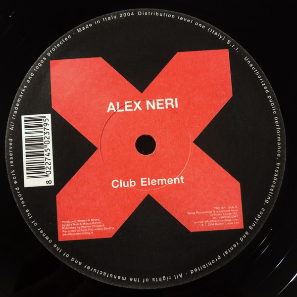 Alex Neri - Housetrack / Club Element | Tenax Recordings (TNX 001) - 4