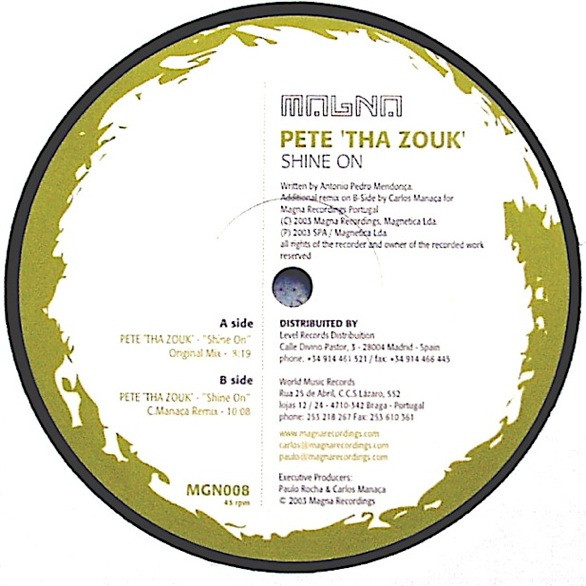 Pete Tha Zouk - Shine On | Magna Recordings (MGN008)