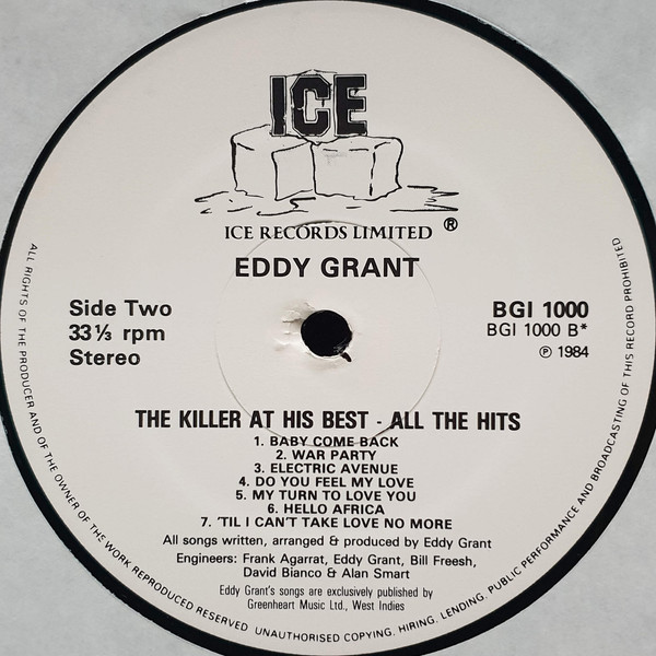 Eddy Grant - The Killer At His Best - All The Hits | ICE (BG1 1000) - 4