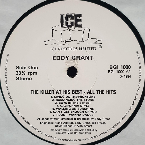 Eddy Grant - The Killer At His Best - All The Hits | ICE (BG1 1000) - 3