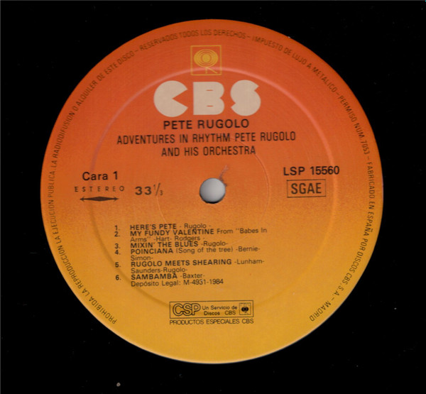 Pete Rugolo Orchestra - Adventures In Rhythm | CBS (LSP 15560) - 3