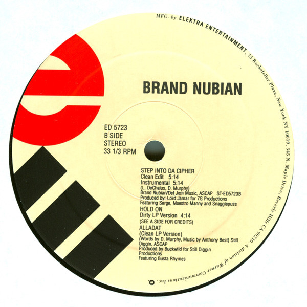 Brand Nubian - Hold On | Elektra (ED 5723) - 2