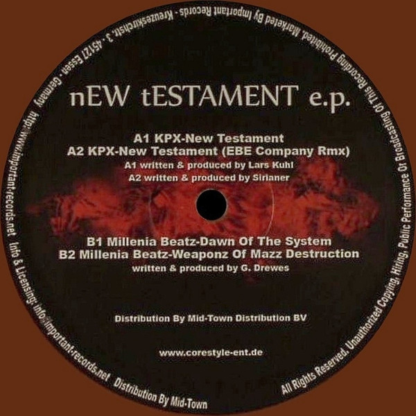KPX / Millenia Beatz - New Testament E.P. | Important Corestyle (IMPCS001)
