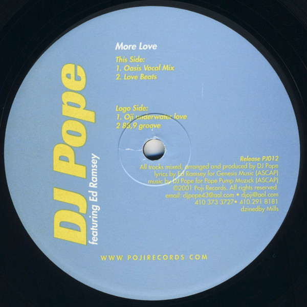 DJ Pope Featuring Ed Ramsey - More Love | Poji Records (PJ012)