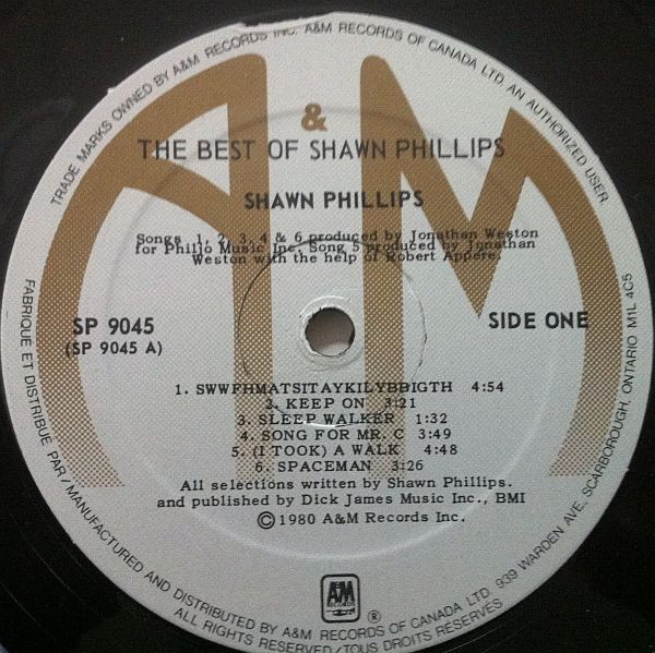Shawn Phillips - The Best Of Shawn Phillips | A&M Records (SP 9045) - 3