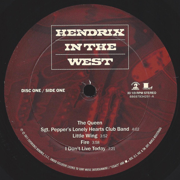 Jimi Hendrix - Hendrix In The West | Experience Hendrix (88697934291) - 3