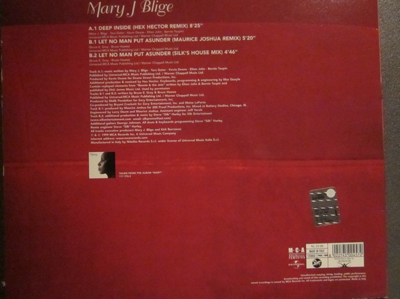 Mary J Blige - Deep Inside | Nitelite Records (NL 23-99) - main