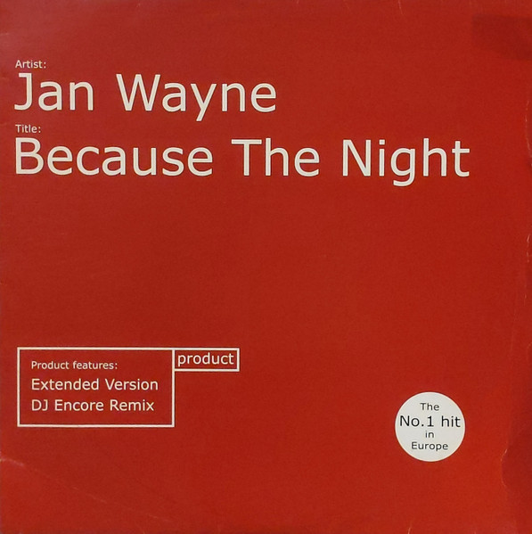 Jan Wayne - Because The Night | Product Recordings (PDT02T) - main
