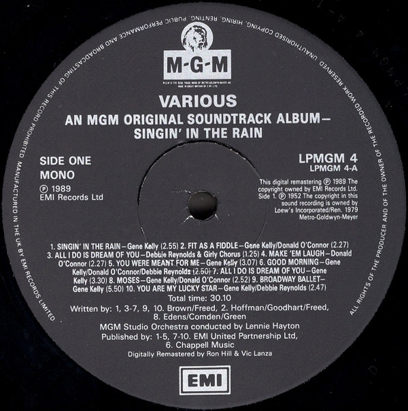 Various - Singin' In The Rain & Easter Parade (Original MGM Soundtrack Recordings) | MGM Records (LPMGM 4) - 3 Various - Singin' In The Rain & Easter Parade (Original MGM Soundtrack Recordings) | MGM Records (LPMGM 4) - 3