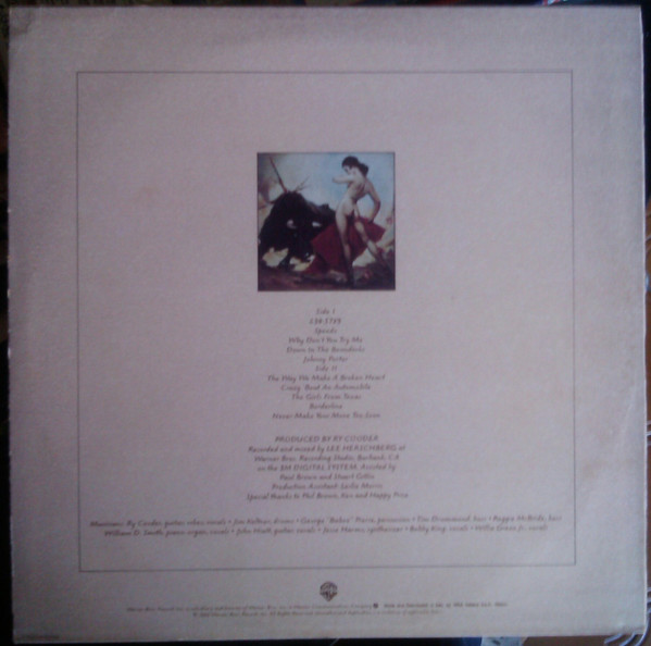 Ry Cooder - Borderline | Warner Bros. Records (W 56864) - 2