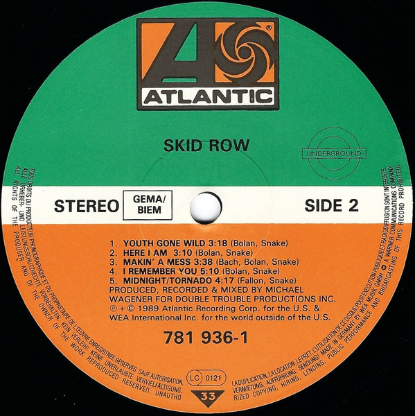Skid Row - Skid Row | Atlantic (781 936-1) - 4 Skid Row - Skid Row | Atlantic (781 936-1) - 4