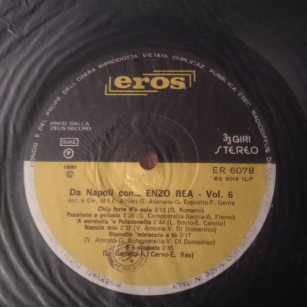 Enzo Rea - Da Napoli Con... - Volume 6° | Eros (ER 6078) - 3 Enzo Rea - Da Napoli Con... - Volume 6° | Eros (ER 6078) - 3