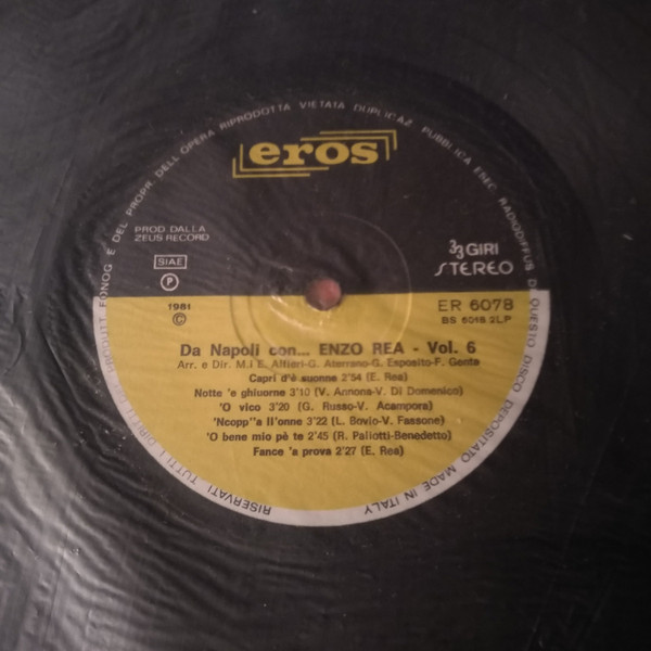 Enzo Rea - Da Napoli Con... - Volume 6° | Eros (ER 6078) - 4 Enzo Rea - Da Napoli Con... - Volume 6° | Eros (ER 6078) - 4