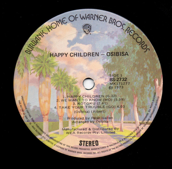 Osibisa - Happy Children | Warner Bros. Records (BS 2732)