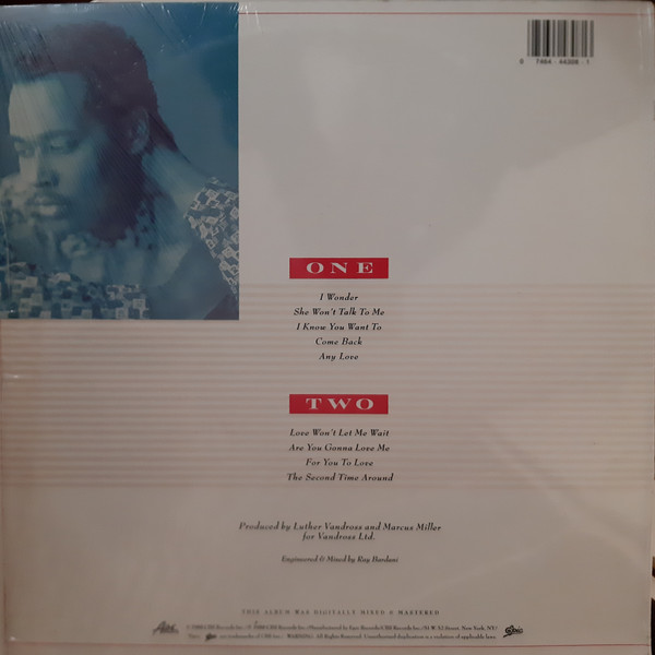 Luther Vandross - Any Love | Epic (OE 44308) - 2