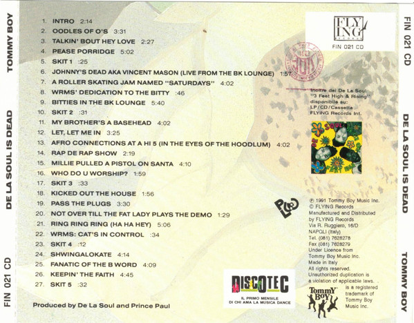 De La Soul - De La Soul Is Dead | Flying International (FIN 021 CD) - 2