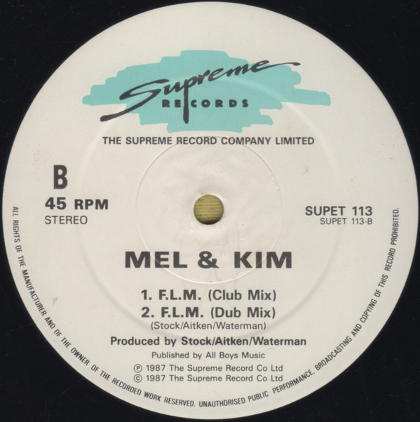 Mel & Kim - F.L.M. | Supreme Records (SUPET 113) - 4